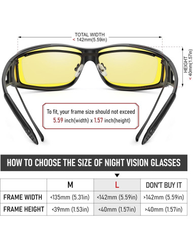 Gafas de Visión Nocturna Peekaco Ajustables Antirreflejo