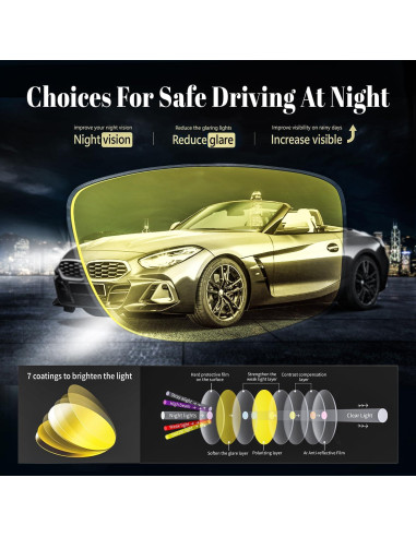 Gafas de Visión Nocturna Peekaco Ajustables Antirreflejo