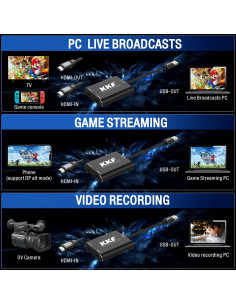 Tarjeta de Captura KKF Plus HD 1080P 60FPS para Consolas 2