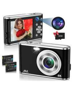 Cámara Digital HICSHON DC306 4K 48MP Dual Frontal y Trasera