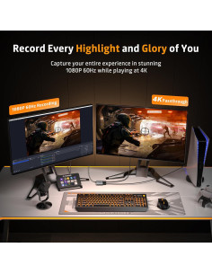 Tarjeta de Captura WARRKY 4K HDMI 1080P 60FPS Gris 2