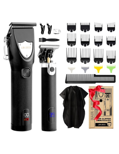 Cortadora de Cabello Profesional Yiwu Lehman 16 Peines LED