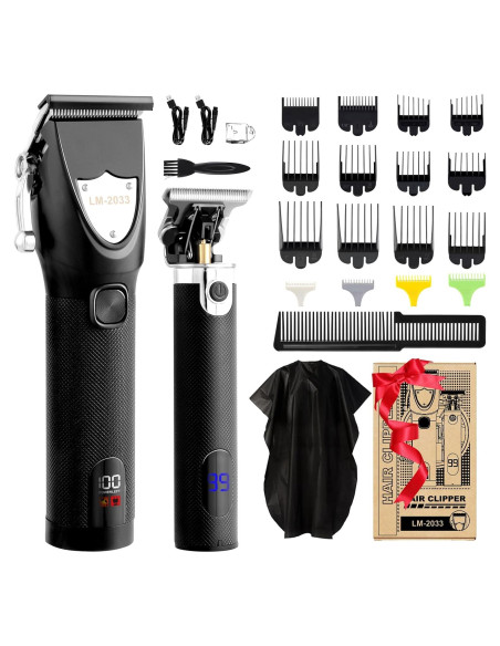 Cortadora de Cabello Profesional Yiwu Lehman 16 Peines LED