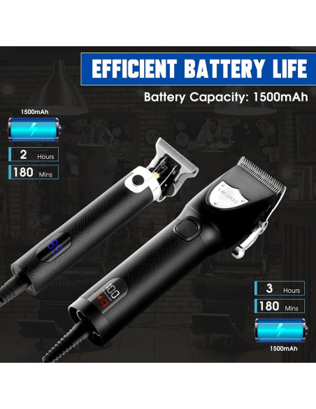 Cortadora de Cabello Profesional Yiwu Lehman 16 Peines LED