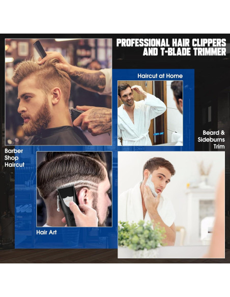 Cortadora de Cabello Profesional Yiwu Lehman 16 Peines LED