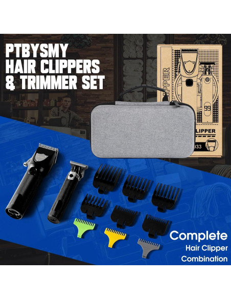 Cortadora de Cabello Profesional Yiwu Lehman 16 Peines LED