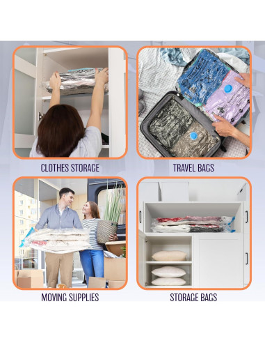 Bolsas de Sellado al Vacío ClearSpace 10 Grandes 60x81 cm