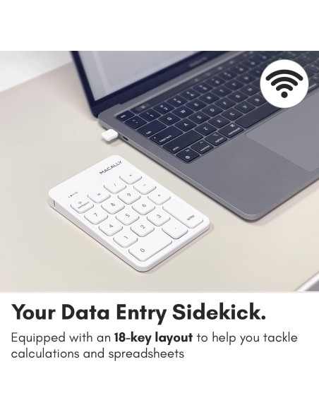 Teclado Numérico Inalámbrico Macally USB-C 10 Teclas