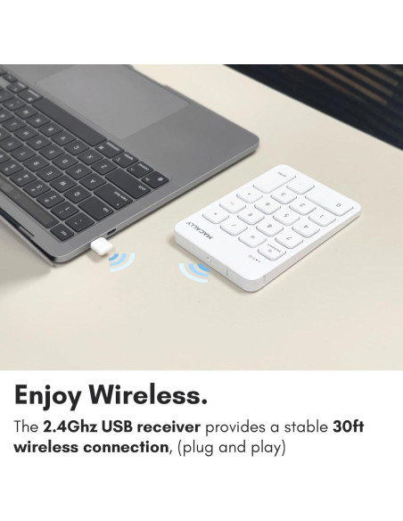 Teclado Numérico Inalámbrico Macally USB-C 10 Teclas