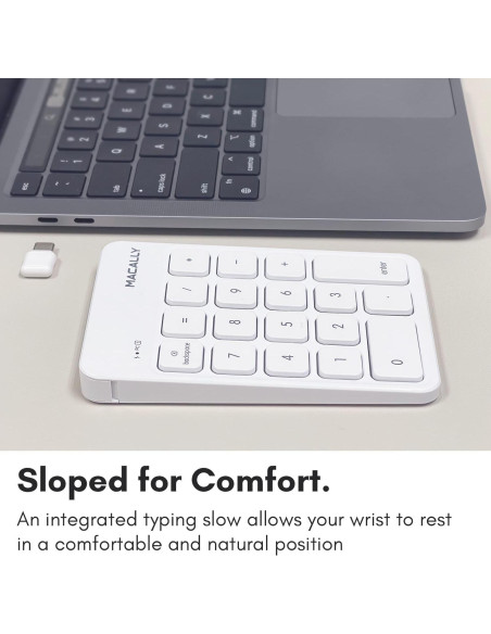 Teclado Numérico Inalámbrico Macally USB-C 10 Teclas