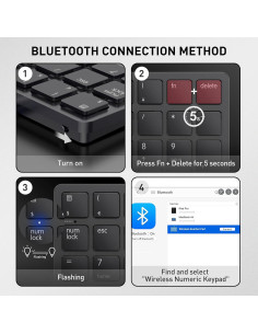 Teclado Numérico Bluetooth Havit Smart26 26 Teclas Negro 2