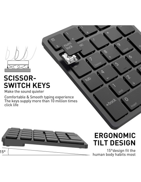 Teclado Numérico Bluetooth Havit Smart26 26 Teclas Negro