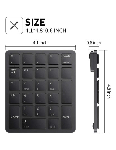 Teclado Numérico Bluetooth Havit Smart26 26 Teclas Negro