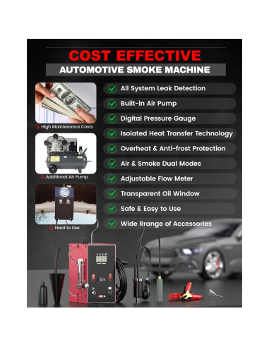 Máquina de Humo ANCEL L300 con Manómetro Digital 2.24kg