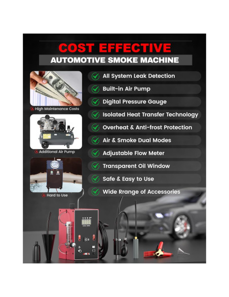 Máquina de Humo ANCEL L300 con Manómetro Digital 2.24kg