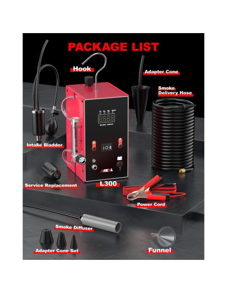 Máquina de Humo ANCEL L300 con Manómetro Digital 2.24kg