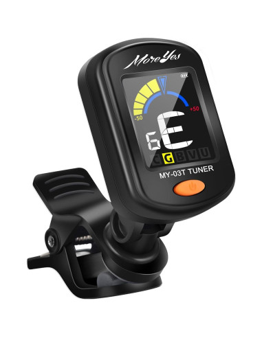 Afinador de Guitarra MOREYES Recargable Clip On con 28 Púas