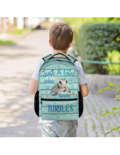 Mochila Escolar Tortuga Marina Verde 41.91 cm Niños 2