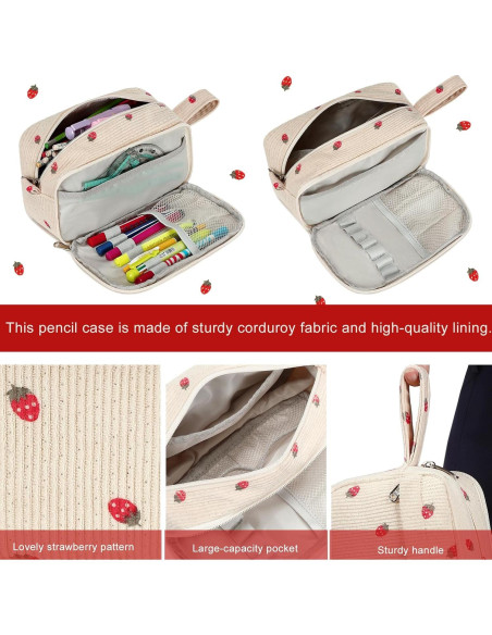 Estuche de Lápices Bluboon E6022 Gran Capacidad Beige