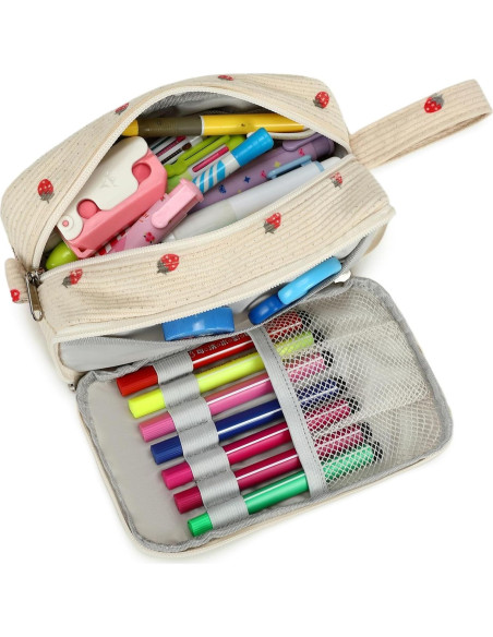 Estuche de Lápices Bluboon E6022 Gran Capacidad Beige