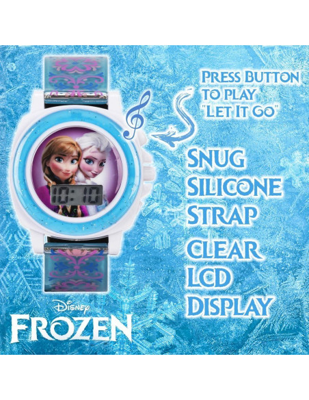 Reloj Digital Disney Frozen Anna y Elsa con Sonido