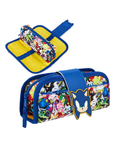 Estuche de Lápices Sonic 2 en 1 con Compartimentos