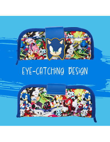 Estuche de Lápices Sonic 2 en 1 con Compartimentos