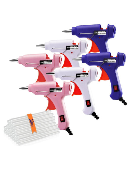 Mini Pistola de Pegamento SHJADE 20W con 30 Barras 7mm