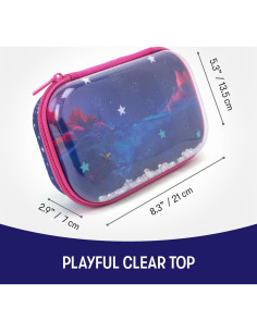 Estuche de Lápices ZIPIT Estrellas Transparente Grande 2
