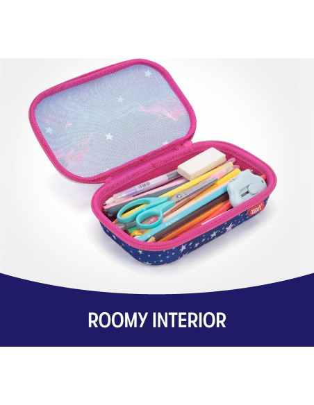 Estuche de Lápices ZIPIT Estrellas Transparente Grande