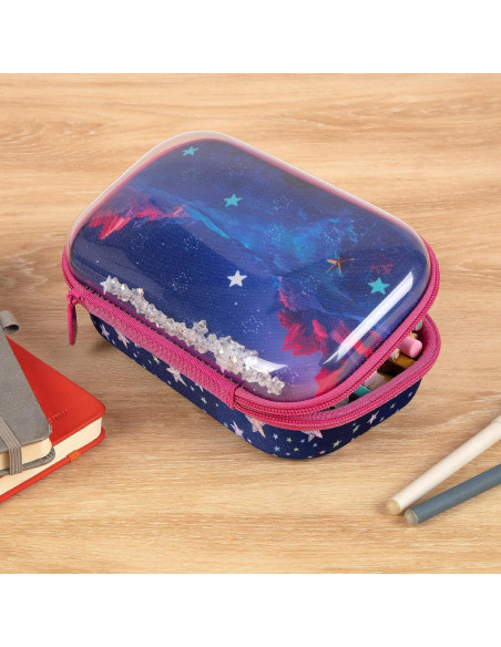 Estuche de Lápices ZIPIT Estrellas Transparente Grande