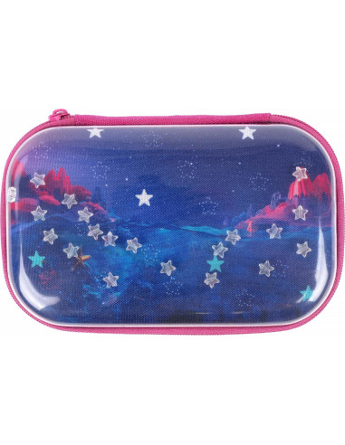 Estuche de Lápices ZIPIT Estrellas Transparente Grande