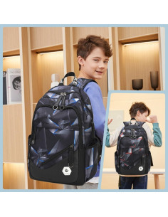 Mochila Escolar Niños Etaishow con Puerto USB 33x5x38cm 2