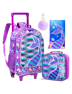 Mochila Rodante AGSDON Sirena 3 en 1 con Almuerzo