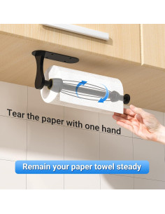 Soporte para Toallas de Papel Swaitee Negro Acero Inoxidable 2