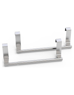 Soporte para Toallas MZURBIR Acero Inoxidable 22.86 cm 2 Pzas