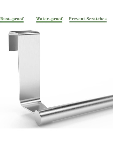 Soporte para Toallas MZURBIR Acero Inoxidable 22.86 cm 2 Pzas