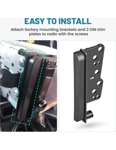 Kit Instalación Radio Double DIN NuIth para Toyota 2000-2016