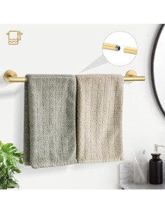 Juego de Accesorios de Baño TURS Oro Cepillado 5 Piezas 2