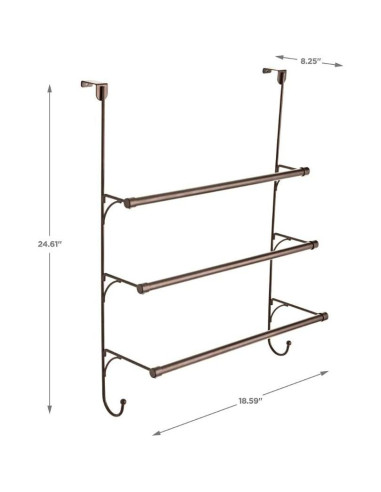 Soporte Triple para Toallas Franklin Brass Bronce 62.4x47.4 cm