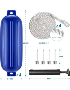 Defensas de Barco VOYOCHT 4 Piezas 68.58 cm Azul 2