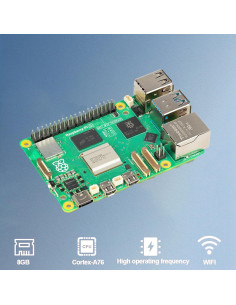 Kit Vemico Raspberry Pi 5 8GB RAM + Cámara 5MP + Disipadores 2