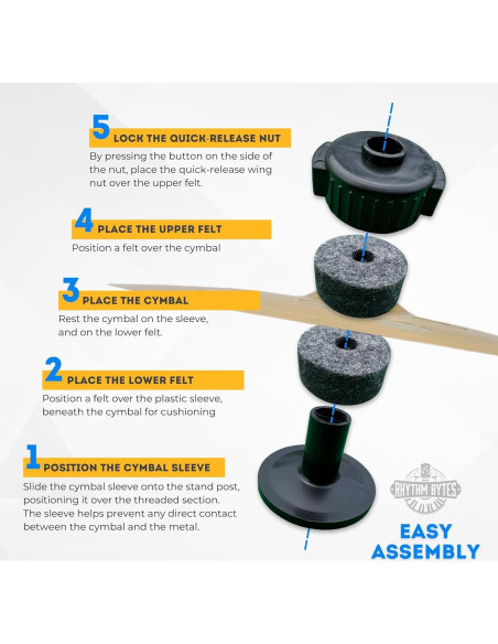 Accesorios de Platillos Rhythm Bytes 25pcs - Fieltros y Tuercas