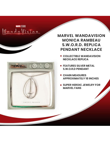 Collar S.W.O.R.D. Monica Rambeau Marvel 45.72 cm Joyería