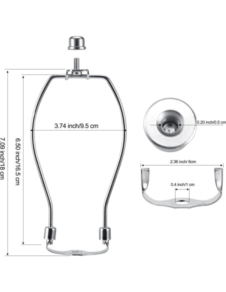 Soporte de lámpara Saangseon 17.78 cm desmontable 2 piezas