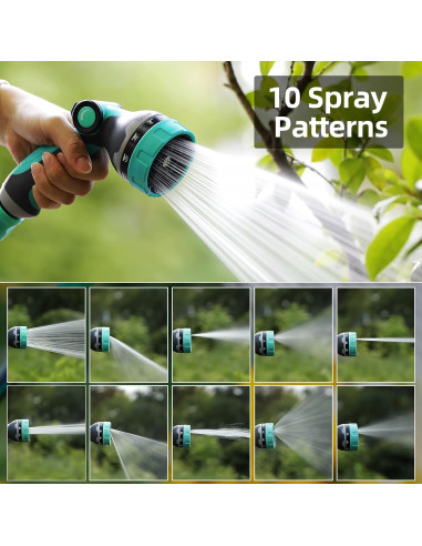 Boquilla de Manguera HVNPSH 10 Patrones Riego Jardín