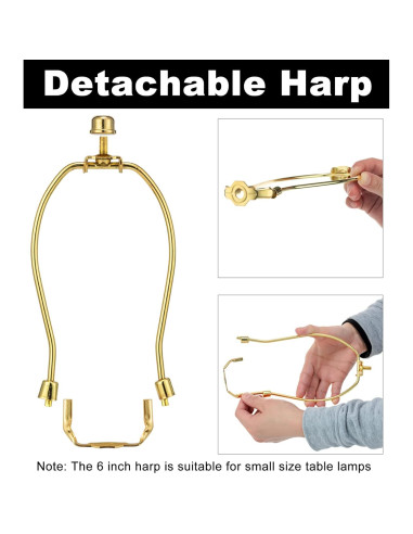 Arpa de lámpara Qc 15 cm 2 juegos con remate y montura