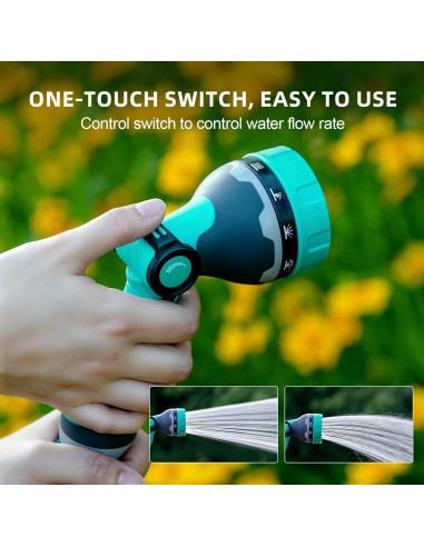 Boquilla de Manguera HVNPSH 10 Patrones Riego Jardín