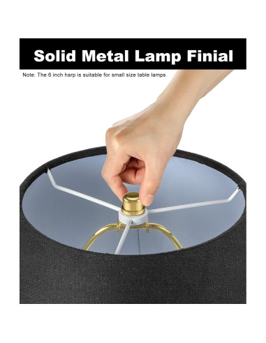 Arpa de lámpara Qc 15 cm 2 juegos con remate y montura