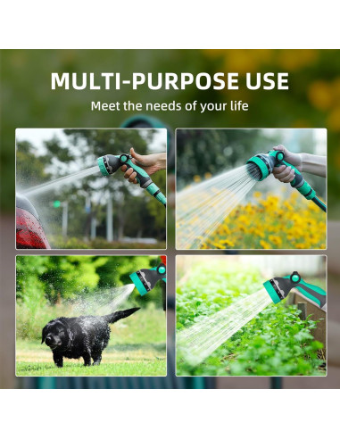 Boquilla de Manguera HVNPSH 10 Patrones Riego Jardín